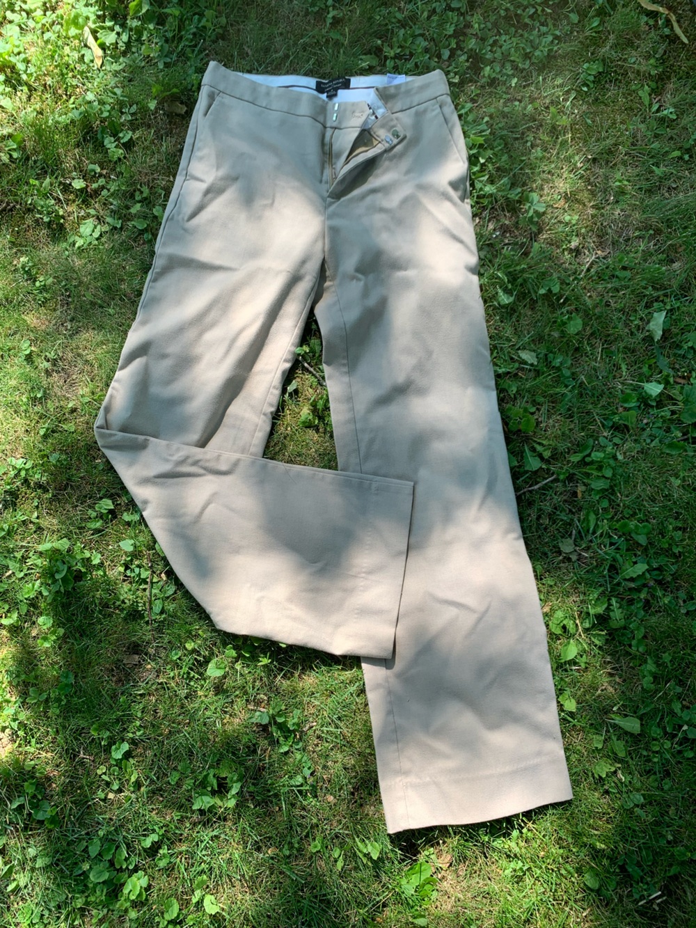 Banana Republic Women's Straight-Leg Trousers in Light Tan